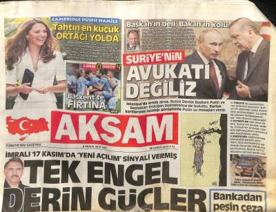 Akşam Gazetesi 4 Aralık 2012 - İmralı 17 Kasımda Yeni Açılım Sinyali Vermiş Tek Engel Derin Güçler GZ107458 - 1