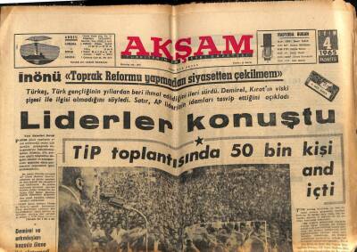 Akşam Gazetesi 4 Ekim 1965 - Vagon Blö Gazinosu Afişi * Sevim Çağlayan - Mediha Demirkıran - Ayla Akın - Belgin Deniz GZ92708 - 1