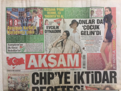 Akşam Gazetesi 4 Ekim 2010 - Çocuk Gelinler Arasında Hülya Avşarda Var GZ27832 - 1