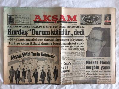 Akşam Gazetesi 4 Eylül 1961 - Brezilya Ciddi Buhran İçerisinde GZ73307 - 1
