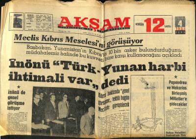 Akşam Gazetesi 4 Eylül 1964 - Arap Cumhuriyetini Dün Protesto Ettik GZ77262 - 1