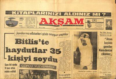 Akşam Gazetesi - 4 Eylül 1966 - Bitliste Haydutlar 35 Kişiyi Soydu GZ99652 - 1