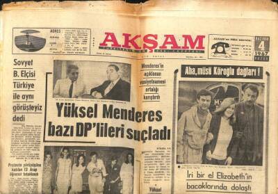 Akşam Gazetesi 4 Haziran 1967 - İstanbul Sosyetesi Zerenin Düğününde Buluştu GZ102765 - 1