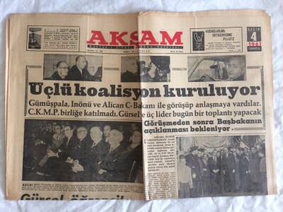 Akşam Gazetesi 4 Kasım 1961 - Margaretin Oğlu Oldu GZ73302 - 1
