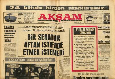 Akşam Gazetesi 4 Kasım 1966 - Çağlayangil Mısıra Resmen Davet Edildi - Amerikalılar İlk Defa K. Vietnamı Bombaladı GZ92402 - 1