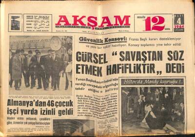 Akşam Gazetesi 4 Mart 1964 - Suzan Yakar İle Adnan Şenses Dün Boşandılar - İsrail Başbakanı Gizlice Evlendi GZ92263 - 1