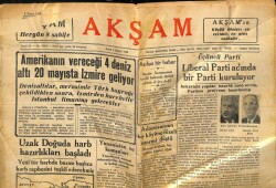 Akşam Gazetesi 4 Mayıs 1948 - Amerika nın Vereceği 4 Denizaltı GZ71434 - 1