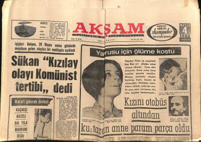 Akşam Gazetesi 4 Mayıs 1968 - Kuzey Vietnam Amerika Görüşmeleri Pariste Yapılıyor GZ76082 - 1