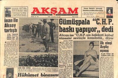Akşam Gazetesi 4 Nisan 1961 - 12 Bin Tekel İşçisi Dün İhtilafı Çıkardı - Kıbrısın Tarihini Bir Heyet Yazacak GZ93587 - 1