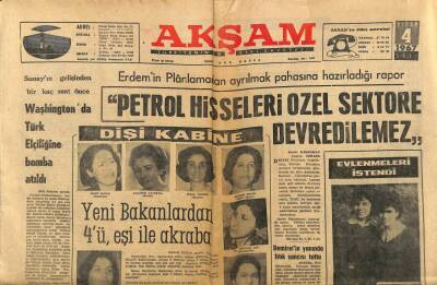 Akşam Gazetesi 4 Nisan 1967 - Feyzioğlu Ziyafette Bol Bol Votka İçti - Washingtonda Türk Elçiliğine Bomba Atıldı GZ92896 - 1