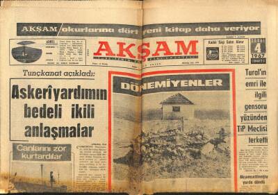 Akşam Gazetesi 4 Şubat 1967 - Batman Rafinerisinde 3000 Petrol İşçisi Grev Yapacak GZ77229 - 1