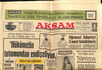 Akşam Gazetesi - 4 Temmuz 1968 - 7 Torun Sahibi İhtiyar Aşk Yüzünden Mahkum GZ99716 - 1