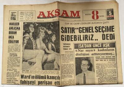 Akşam Gazetesi 5 Ağustos 1963 - Nükleer Anlaşma Bugün İmza Ediliyor GZ60654 - 2