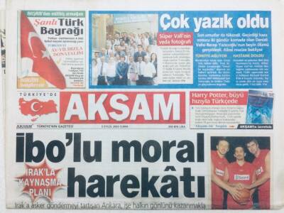 Akşam Gazetesi - 5 Eylül 2003 - İbolu Moral Harekatı, Çağlaya Haçlı Kolye Yaramadı GZ46424 - 1