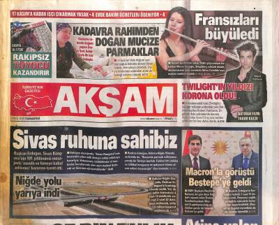 Akşam Gazetesi 5 Eylül 2020 - Macronla Görüştü Beştepeye Geldi GZ124477 - 1