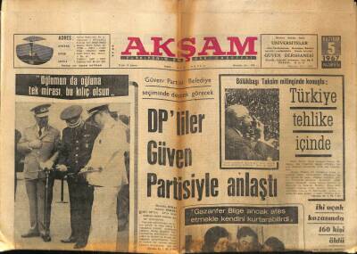 Akşam Gazetesi 5 Haziran 1967 - Galatasaraylılar Pilav Gününde Tatlı Yiyip Acı Konuştular GZ92298 - 1