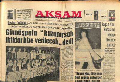 Akşam Gazetesi 5 Kasım 1963 - Annesi Türkan Şoraydan Nafaka İstiyor GZ87797 - 1
