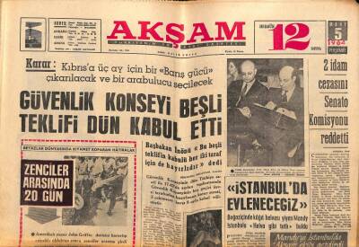 Akşam Gazetesi 5 Mart 1964 - Kennedyyi Öldüren Oswald Değildir - Kral Paul İçin Dua Edildi GZ92264 - 1