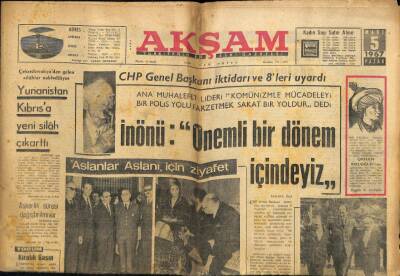 Akşam Gazetesi 5 Mart 1967 - Selassie 75 Bin Liralık Gümüş Çelengi Anıtkabire Koydu GZ87731 - 1