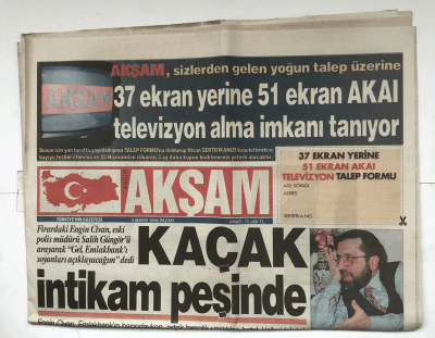 Akşam Gazetesi 5 Mayıs 1996 - Kaçak İntikam Peşinde GZ5699 - 1