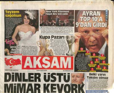 Akşam Gazetesi 5 Mayıs 2013 - Uzun Menzilli Füze Sistemi Yeni Havaalanı Yakınına Kurulacak GZ106820 - 1