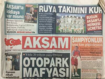 Akşam Gazetesi 5 Nisan 2005 - Otopark Mafyası Silinecek GZ29882 - 1