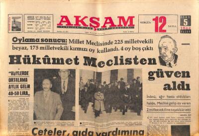 Akşam Gazetesi 5 Ocak 1964 - Milli Güreşçi Gazanfer Bilge Dün Tahliye Edildi GZ92215 - 1