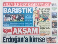 Akşam Gazetesi 5 Ocak 2006 - Milli Görüş Cephesinden Erdoğana Destek GZ43087 - 1