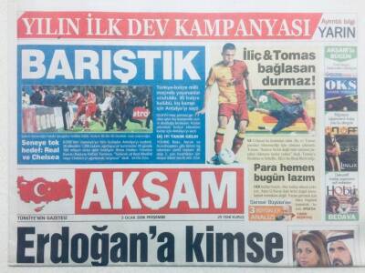 Akşam Gazetesi 5 Ocak 2006 - Milli Görüş Cephesinden Erdoğana Destek GZ43087 - 1