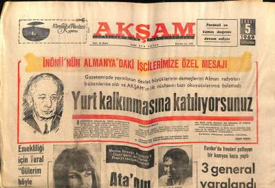 Akşam Gazetesi 5 Şubat 1969 - Burdurda Frenleri Patlayan Bir Kamyon Kaza Yaptı GZ60413 - 1