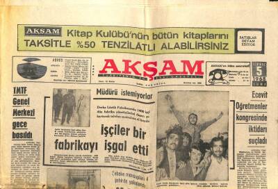 Akşam Gazetesi - 5 Temmuz 1968 - İmralıdan Kaçan 4 Mahkumdan 2 si Boğuldu GZ99869 - 1