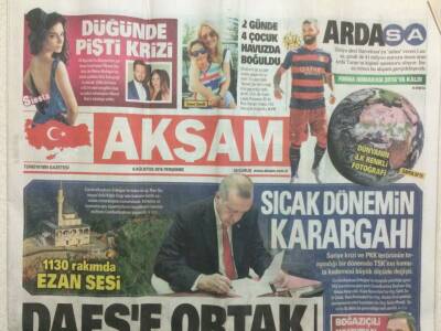 Akşam Gazetesi 6 Ağustos 2015 - 1130 Rakımda Ezan Sesi GZ29876 - 1
