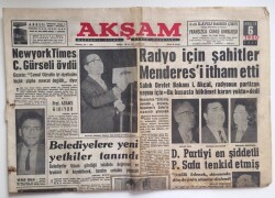 Akşam Gazetesi 6 Aralık 1960 -Newyork Times Cemal Gürseli Övdü GZ6284 - 1