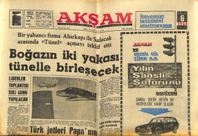 Akşam Gazetesi 6 Aralık 1964 - Anthony Quinn Dün Karısından Ayrıldı GZ82330 - 1