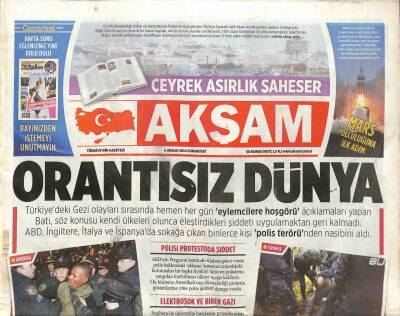 Akşam Gazetesi 6 Aralık 2014 - Hrant Dink de Fişlenmiş - Mars Yolculuğuna İlk Adım GZ100115 - 1