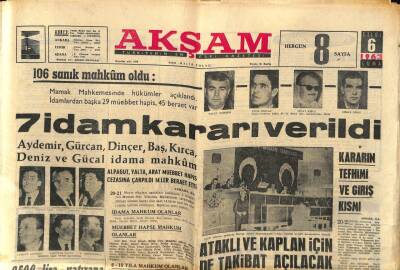 Akşam Gazetesi 6 Eylül 1963 - 26 Soygun Olayının Failleri Yakalandı GZ87887 - 1