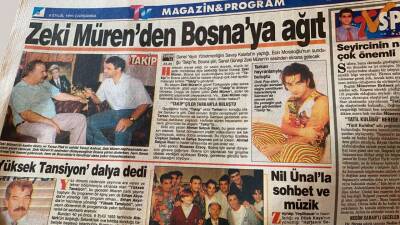 Akşam Gazetesi 6 Eylül 1995 - Zeki Mürenden Bosnaya Ağıt GZ90937 - 2