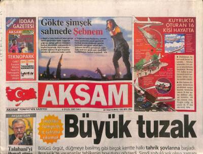 Akşam Gazetesi 6 Eylül 2005 - Almanya , Özgür Politikayı Kapattı - Baykaldan Bülent Ersoya 300 Milyarlık Dava GZ93725 - 1