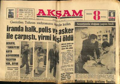 Akşam Gazetesi 6 Haziran 1963 - Egenin Dibinde 1000den Fazla Tarihi Gemi Var GZ87743 - 1
