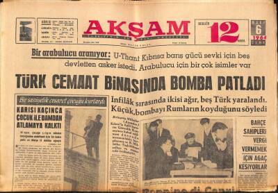 Akşam Gazetesi 6 Mart 1964 - Yunan Kralı Ölümle Mücadele Ediyor - Türk Cemaat Binasında Bomba Patladı GZ92265 - 1