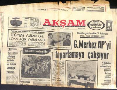 Akşam Gazetesi 6 Mayıs 1968 - Fenerbahçe Şampiyonluğunu İlan Etti GZ119524 - 1