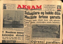 Akşam Gazetesi 6 Nisan 1961 - Y. Menderes Memur Kalacağını Söyledi GZ60535 - 1
