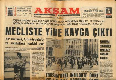 Akşam Gazetesi 6 Nisan 1963 - Kim Novakın Yerini Liz Taylor Alacak GZ88347 - 1