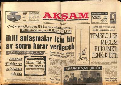 Akşam Gazetesi 6 Nisan 1966 - Urfada Film Yıldızları Karakola Taşındı - İhsan Topaloğlu TPAOyu Uyardı GZ92208 - 1