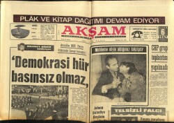 Akşam Gazetesi 6 Nisan 1967 - Translantikten Bir Yolcu 70 Bin Liralık Kürkle İndi GZ60590 - 1