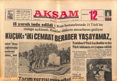 Akşam Gazetesi 6 Ocak 1964 - Veremden Her Yıl 20 Bin Kişi Ölüyor - Küçük İki Cemaat Beraber Yaşayamaz GZ92216 - 1