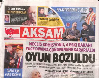 Akşam Gazetesi 6 Ocak 2015 - Beyaz Perdenin 3 Atlısı * Cem Yılmaz-Yılmaz Erdoğan-Şahan Gökbakar GZ106848 - 1
