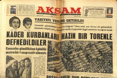 Akşam Gazetesi 6 Şubat 1963 - Kader Kurbanları Hazin Bir Törenle Defnedildiler GZ97659 - 1