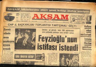 Akşam Gazetesi 6 Şubat 1967 - Trakyada Grip Salgını Başladı GZ86798 - 1