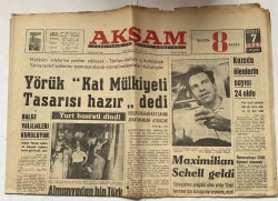 Akşam Gazetesi 7 Ağustos 1963 - Yedi Kişilik Aile Sellerde Boğuldu GZ60659 - 2